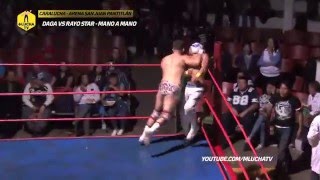 Daga vs Rayo Star Caralucha en Arena San Juan Pantitlán 12 03 2016 [upl. by Hillinck]