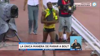 Visión 7  Camarógrafo atropella a Bolt en la pista de Beijing [upl. by Cousin]