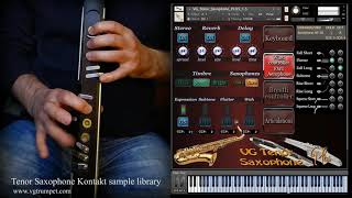 AKAI EWI4000s and Tenor Saxophone Kontakt sample library [upl. by Elisha]