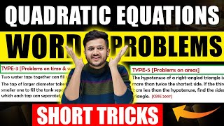 Short Trick 😍 for Word Problems Quadratic Equations Word Problems Short Trick Part 2 [upl. by Audwin575]