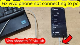 How to connect vivo phone to pc via usb [upl. by Fiedler748]