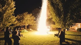 Starting a campfire with 2000 sparklers  Super Slow Mo [upl. by Anairol]