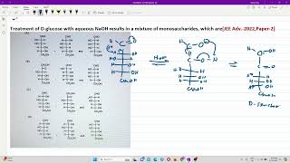 JEE Advance2022 Treatment of Dglucose with aqueous NaOH results in a mixture of monosaccharides [upl. by Skipton358]