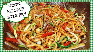 UDON NOODLE STIR FRY RECIPE  CHICKEN UDON NOODLES  ASIAN STIR FRY [upl. by Bergmans552]