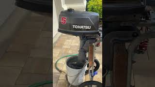 Tohatsu 5 HP 2Stroke running outboard [upl. by Doi]