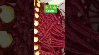 ✋ crafts macrame creation shortvideo diy  pushpa macrame art [upl. by Nomyar]