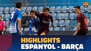 HIGHLIGHTS FUTBOL Juvenil A Espanyol  FC Barcelona 11 [upl. by Siddon]