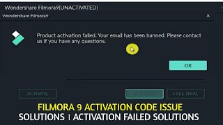 FILMORA 9 ACTIVATION CODE ISSUE SOLUTIONS । ACTIVATION FAILED SOLUTIONS । 2024 । Activation Key [upl. by Yboj]