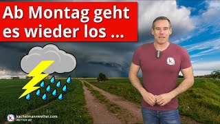 Wetterwechsel mit Regen Gewitter und Luftmassengrenze nächste Woche [upl. by Ahcirt]