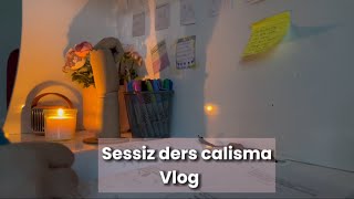 Sessiz kalem ve mum sesiyle ders calisma 🌟🐚 Ders calisma vlog 2 [upl. by Fulmis]