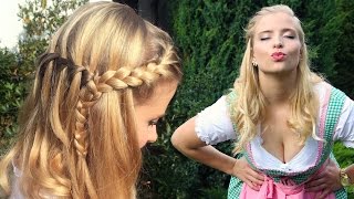 OKTOBERFEST  Frisur Makeup amp Dirndl  Perfekter Wiesn Look [upl. by Nagram]