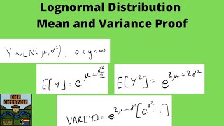 Lognormal Distribution Mean and Variance Proof [upl. by Decima223]