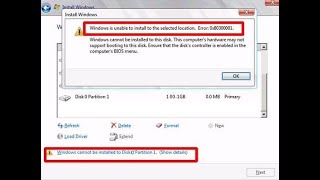 How to Fix Windows Installation Error 0x80300001windows computer laptop error [upl. by Arrais]