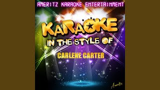 One Love In the Style of Carlene Carter Karaoke Version [upl. by Collyer211]