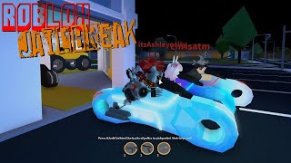 Roblox JAIL BREAK 04  SPENDING 1000000 ON THE TRON BIKE w chrisatm amp itsAshleyosity [upl. by Ylrac4]