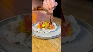 🍣 Salmon tartare on crispy rice paper 🍋‍🟩 food foodie salmon cooking [upl. by Halak]