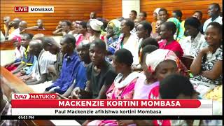 Mhubiri tata Paul Mackenzie afikishwa kortini Mombasa [upl. by Ecnerrat]