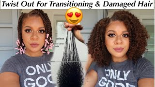 How To Get A Perfect Twist Out On Transitioning amp Damaged Hair [upl. by Anialam692]