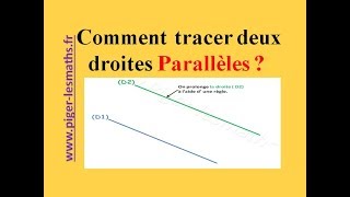 Comment Tracer deux droites Parallèles   Pigerlesmaths  CM1 CM2 6ème [upl. by Attwood800]