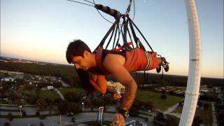 Worlds Tallest SkyCoaster at Sunset 300 FT HD  GoPro Hero  Kissimmee  Orlando [upl. by Hylton]