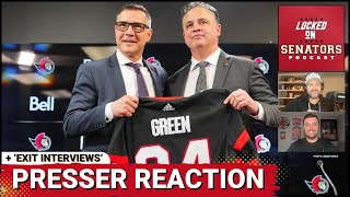 Immediate Reaction From Ottawa Senators Introductory Press Conference For Head Coach Travis Green [upl. by Ahsenid692]