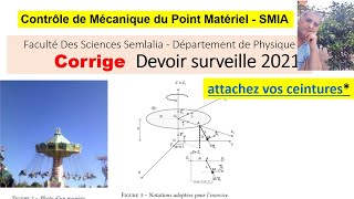 Examen mécanique du point SMIA  Faculté Semlalia 2021 [upl. by Lachus696]