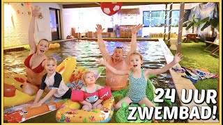 24 UUR OVERLEVEN iN ONS ZWEMBAD 🤪  Bellinga Vlog 2239 [upl. by Eimareg]