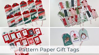 12 Days of Holiday Cards amp Gift Tags  Day 3  Pattern Paper Gift Tags [upl. by Emilie]