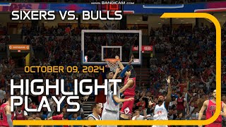 PHILADELPHIA SIXERS VS CHICAGO BULLS  Highlight Plays [upl. by Huntley]