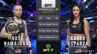 ROSE NAMAJUNAS VS CARLA ESPARZA 2 FULL FIGHT UFC 274 [upl. by Ehcropal]