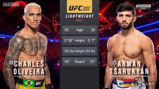 CHARLES OLIVEIRA VS ARMAN TSARUKYAN FULL FIGHT UFC 300 [upl. by Marceau378]