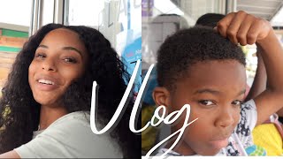 A day in the life  Jordan gets a fresh cut  Errands around town  ROCHELLE VLOGS [upl. by Abibah631]