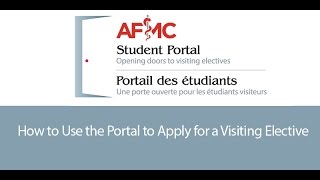 How to Use the Portal to Apply for a Visiting Elective [upl. by Boff]