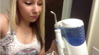 WATERPIK WATERFLOSSER REVIEW WITH BRACES [upl. by Haeel50]