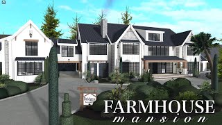 Giant Farmhouse Mansion Bloxburg Speedbuild [upl. by Tubb]