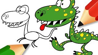 How to Draw Dinosaurs  For Kids  Learn to Draw with Oistein [upl. by Arza]