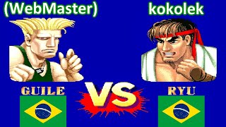 Street Fighter II Champion Edition  WebMaster vs kokolek FT5 [upl. by Nilkoorb]