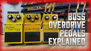 Boss Overdrive Pedals Explained OD1OD3SD1 [upl. by Cissie]