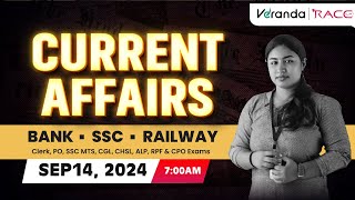 Daily Current Affairs LIVE  14 September  Session By Shruthi  Veranda Race Malayalam [upl. by Alley]