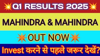 MampM Q1 Results 2024 🔴 Mahindra amp Mahindra Result 🔴 Mahindra amp Mahindra Share Latest News [upl. by Neirad]