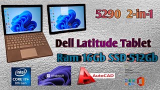 dell latitude tablet core i7 Generation 8th ram 16gb SSD 512gb [upl. by Acinemod]