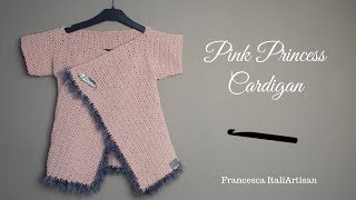 Cardigan  Cappotto in ciniglia per bambina e donna  tutorial uncinetto facile tutte le taglie [upl. by Castorina]