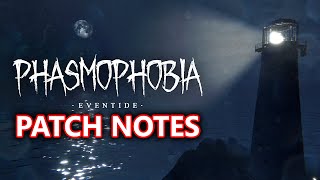 NEW UPDATE FOR PHASMOPHOBIA New Map Item Changes EXTRA INVENTORY  The Patch Notes [upl. by Sochor123]