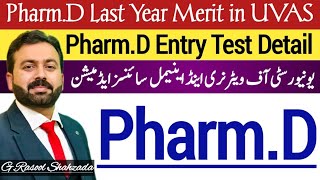 Pharm D Fall Admission 2024  UVAS Lahore  Pharm D last Year Merit [upl. by Takara]