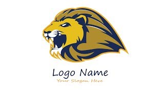 Lion Logo Design  Adobe Illustrator Tutorial [upl. by Alica]