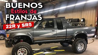 Buenos estilos de franjas Para lucir TOYOTAS 22R y SR5🛻 ☆2021☆ [upl. by Anayhd]