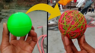 मैंने बनाया Monster Cricket ball  क्या हम प्लास्टिक कि गेंद को लेदर की गेंद में बदल सकते हैं [upl. by Nilre494]