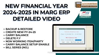 Complete Detailed Video 20242025 New Financial Year in Marg ERP Software Step by Step Hindi [upl. by Nairbo]