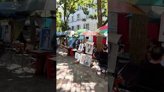 Montmartre  Place du Tertre 🎨 Artists’ square 🖼️ [upl. by Opiak]