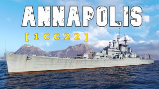 World of WarShips Annapolis  4 Kills 348K Damage [upl. by Itsim]